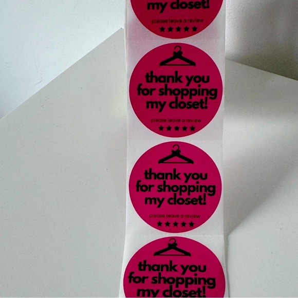 Thank you for shopping my closet , please leave a review sticker label new - Picture 9 of 11